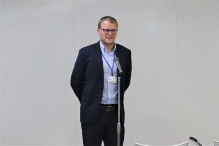 2学期始業式ALTニコライ先生