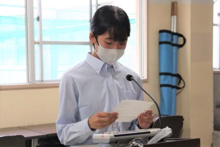 陸上部壮行会岡村さん1