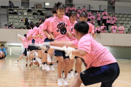 体育祭縄跳び臙脂