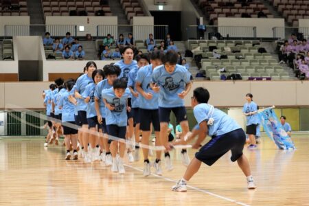 体育祭縄跳び水色